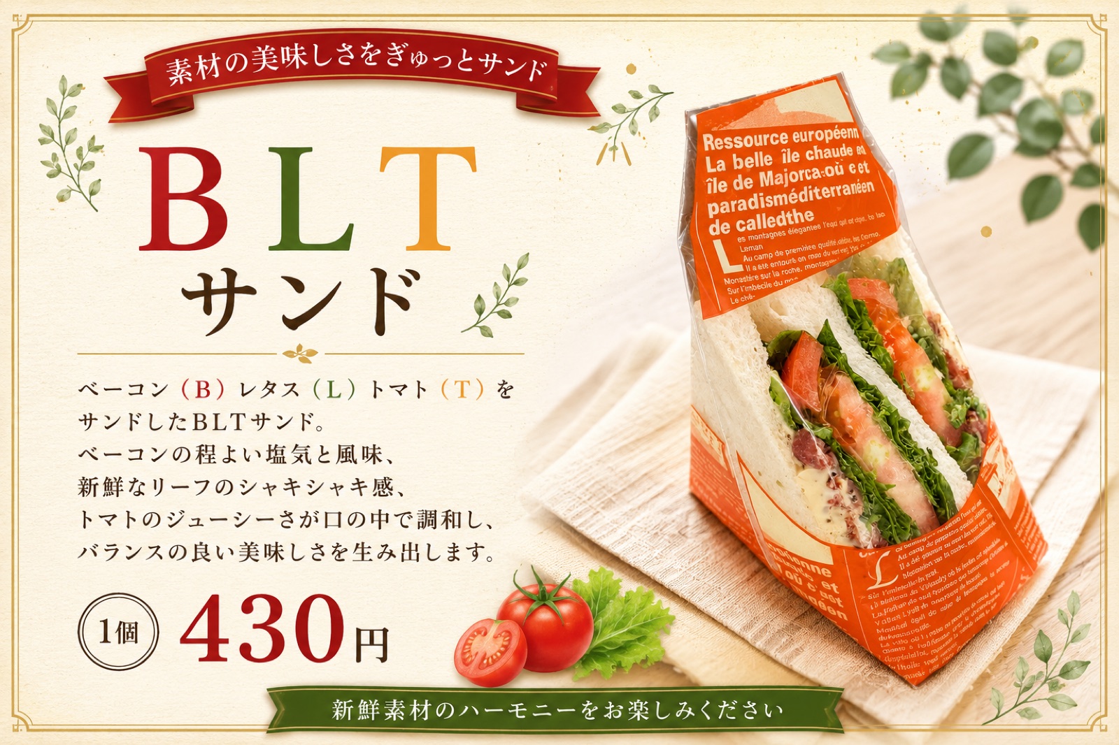 BLTサンドPOP