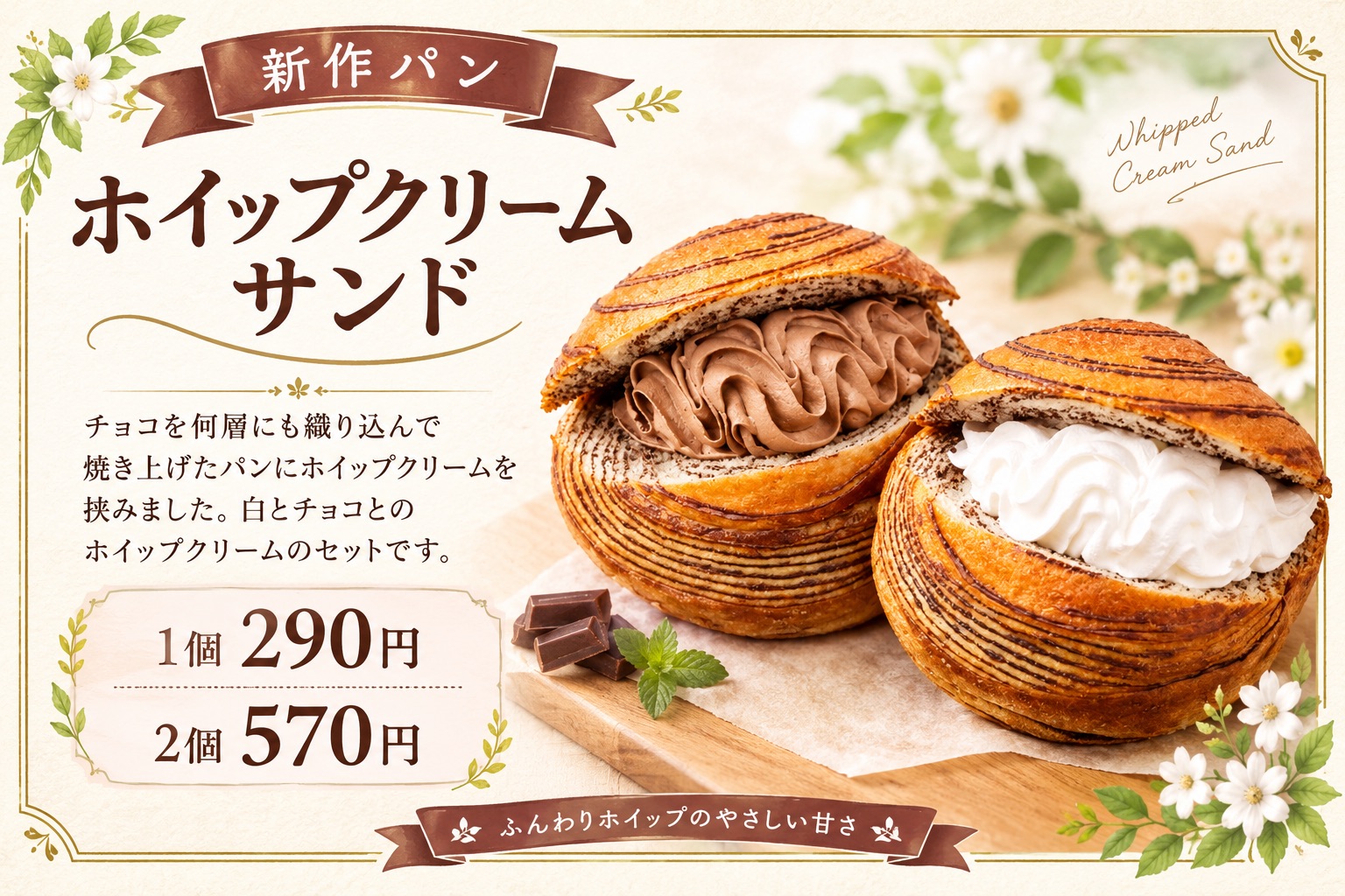 ホイップクリームサンドPOP